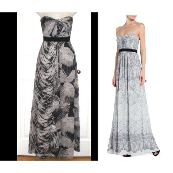 BCBG‎ Max Azria Amber Cascade Strapless Long Dress Gown~ 2 - Picture 1 of 7